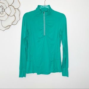 Tangerine quarter zip lightweight pullover teal